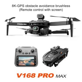 V168 GPS Obstacle Avoidance Aerial Photography Drone, 4-Axis Quadcopter with One Key Return & WiFi Camera